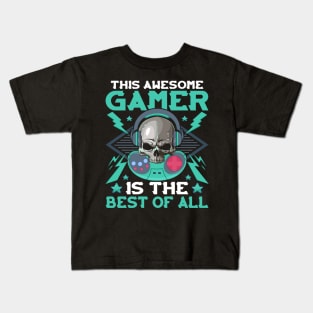 This Gamer Is The Best Of All Funny Pro Video Gamer Gift Kids T-Shirt